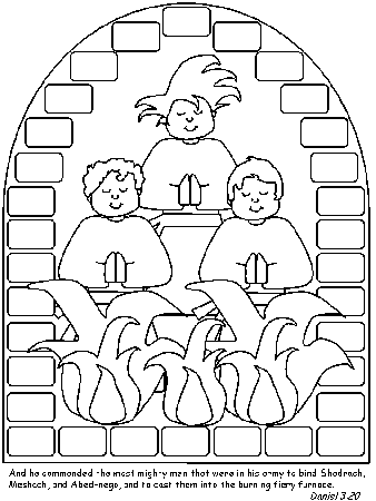 Gallery For > Shadrach Meshach And Abednego Coloring Page