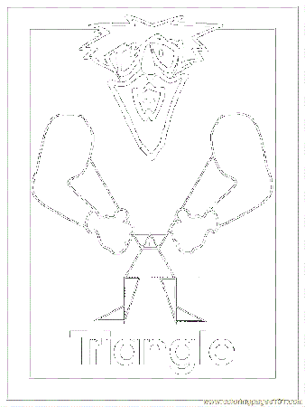 Coloring Pages B Triangle (Architecture > Shapes) - free printable 