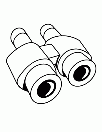 cartoon binoculars printable coloring in pages for kids - number 