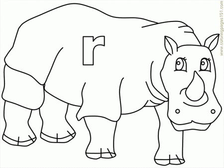 Coloring Pages R Coloring Pages (Education > Alphabets) - free 