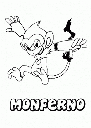 FREE MONFERNO COLORING PAGE OF POKEMON KidsColoringPics 231600 