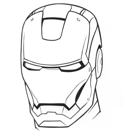 Print Iron Man 3 Mask Superheroes Coloring Pages or Download Iron 