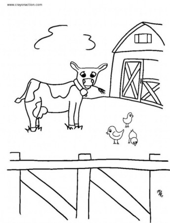 Online Farm Animals Coloring Page Crayon Action Pages | Laptopezine.