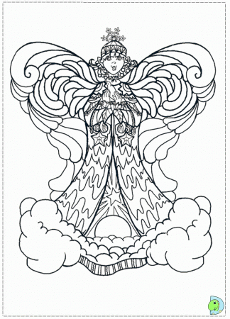 Angel coloring page, Christmas Angel colouring page