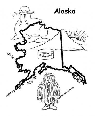 Alaska State Flower Coloring Page