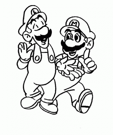 Mario Coloring in Pages | Mario Coloring