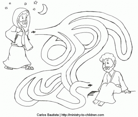 Following Jesus Coloring Pages
