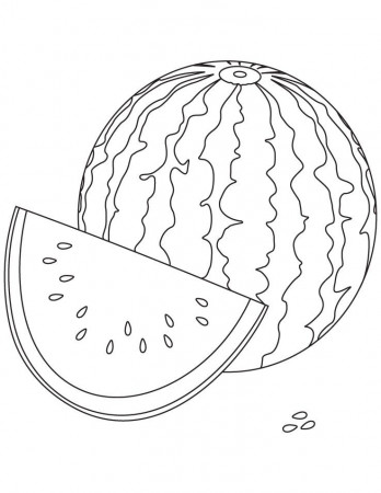 Watery watermelon coloring pages | Download Free Watery watermelon 