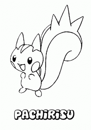 Cartoon: Top Pachirisu Pokemon Coloring Pages Com Picture 