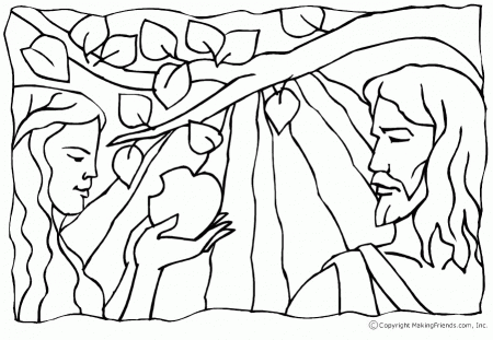 ADAM AND EVE Colouring Pages (page 2)