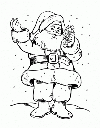 santa to color Colouring Pages