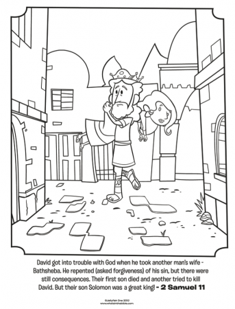 David and Bathsheba - Bible Coloring Pages | What's in the Bible?