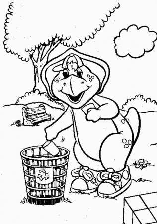 Barney Coloring Page