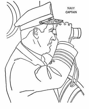 Memorial Day Coloring Pages - Navy Captain Coloring Pages 