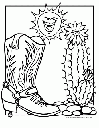 cowboy boots coloring pages cowboy coloring pages | Inspire Kids