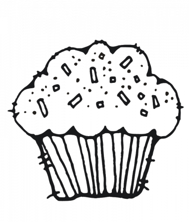 Cupcake Happy Birthday Coloring Pages - Cookie Coloring Pages 