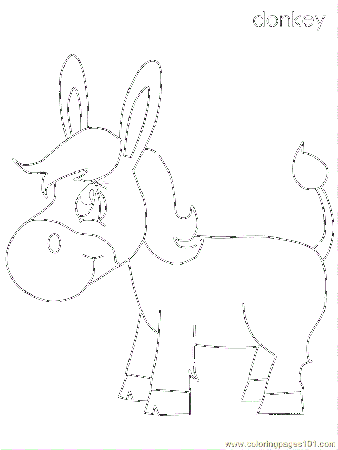 Coloring Pages Donkey (Peoples > Others) - free printable coloring 