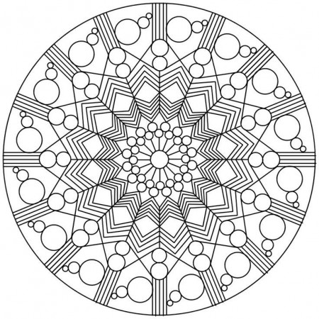 geometric mandala coloring page | Sacred Geometry