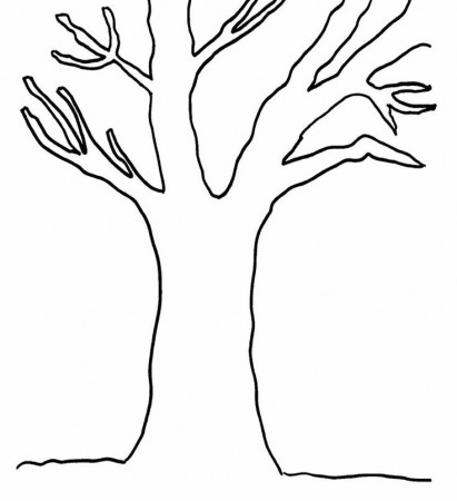Without Leaves Tree Coloring Page | Tree Coloring Page