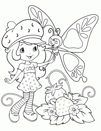 free printable strawberry shortcake coloring pages for kids 
