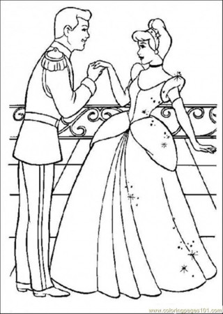 Coloring Pages The Prince Likes Cinderella (Cartoons > Cinderella 