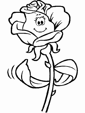 cartoon flowers coloring pages