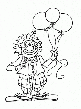 Clown Coloring Page : Printable Coloring Book Sheet Online for 