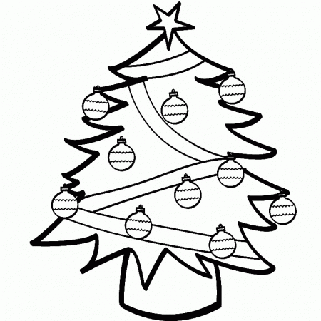 Download Simple Christmas Tree With Pretty Balls Decoration 