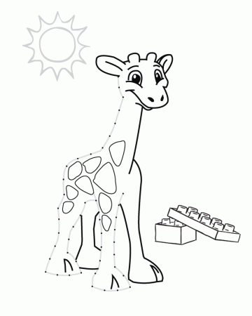 lego giraffe printable coloring pages