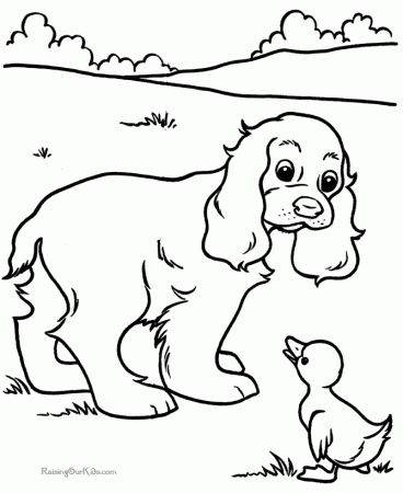 Free printable kids coloring sheets - Puppy!
