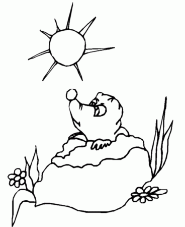 BlueBonkers - Groundhog Day Coloring Page Sheets - Groundhog's Day 9