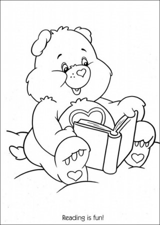 Care Bears Reading Is Fun Printable Coloring Pages - deColoring