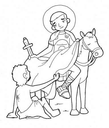 Saint Martin Catholic Coloring Page | Catholic Education