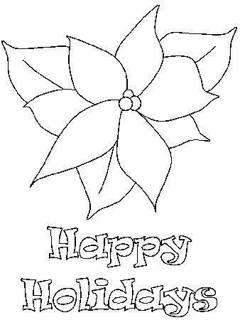 poinsettia christmas coloring pages book