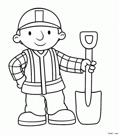 How to draw Bob the Builder - Stick figure-Children's paintings