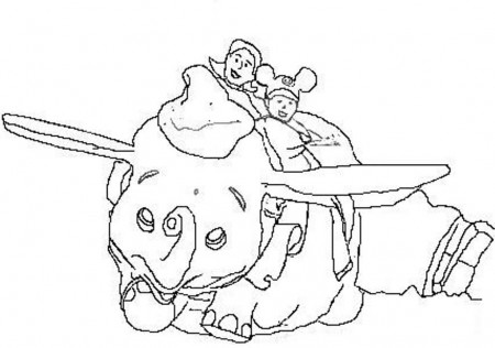 Cartoon Coloring Disney Coloring Page 002 Features The Dumbo Ride 