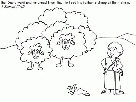 david bible coloring pages book
