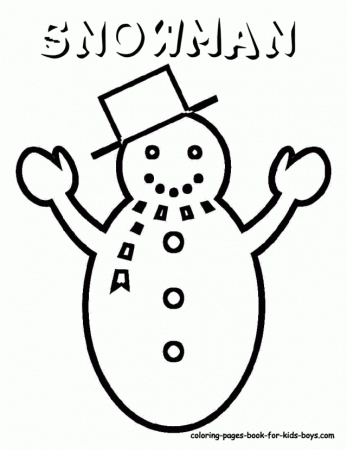 Christmas Coloring Pictures Christmas Day Free Printable Snowman 
