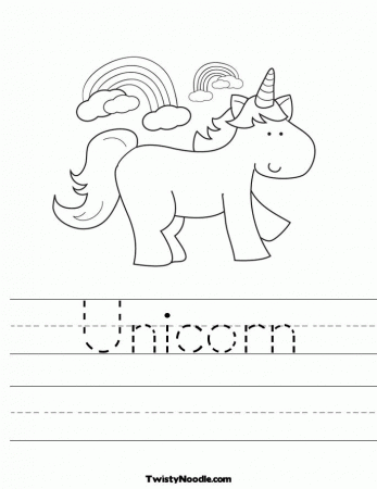 U is for unicorn coloring page | coloring pages