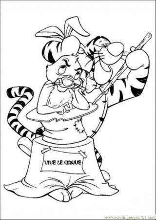 Coloring Pages Tigger Show Rabbit Magic Trick (Cartoons > Winnie 
