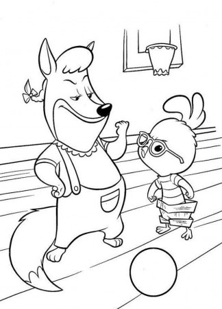 Chicken Little And Fox Coloring Page : KidsyColoring | Free Online 