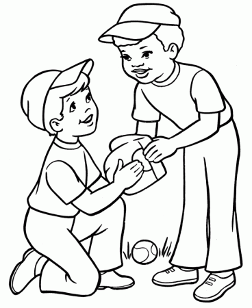 Spring Sports Coloring Page 5 - Spring Coloring Sheets: Bluebonkers