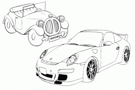 Color in your favorit coloring pages of cars with some bright 