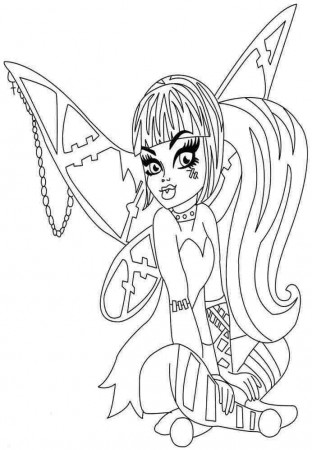 Coloring Sheets Cartoon Monster High Frankie Stein Printable Free 