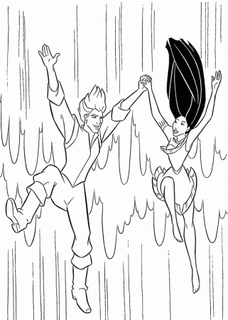 John Smith And Pocahontas Coloring Pages For Kids Printable Free 