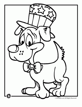 th of july coloring pages summer printables patriotic puppy 