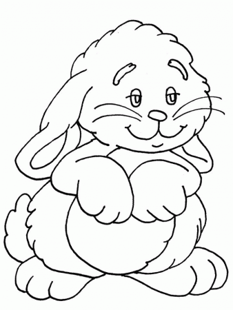 Rabbit coloring page - Animals Town - animals color sheet - Rabbit 