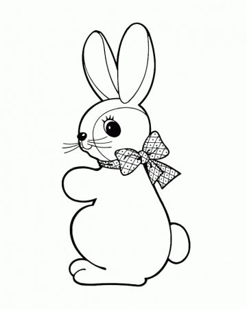 Easter Rabbit Coloring Pages Bunny Face Colouring Page Id 105224 