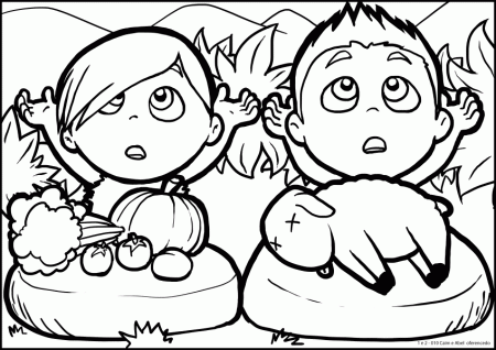 kain et abel Colouring Pages