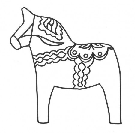 Dala Horse | Templates, shapes & silhouettes